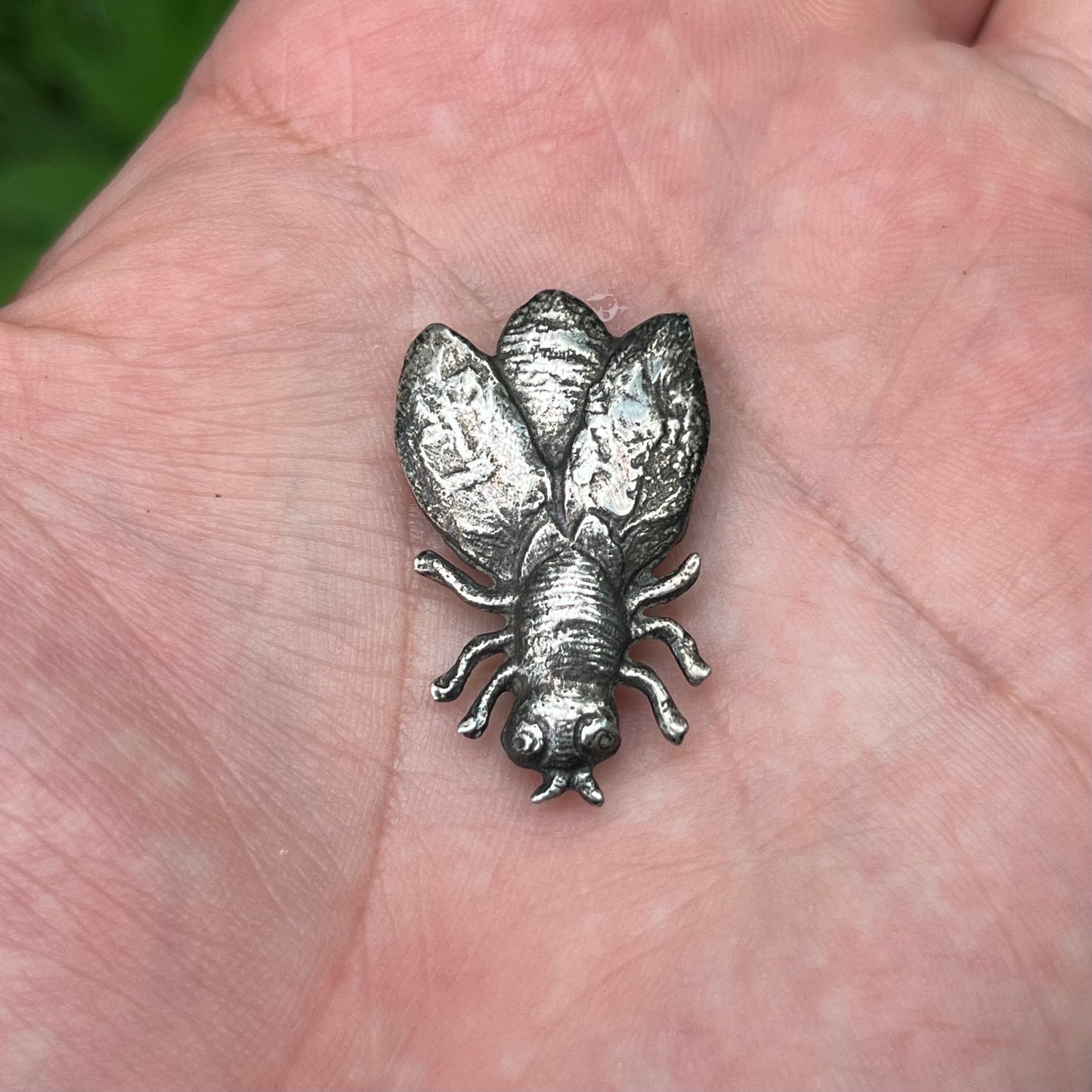 Vintage Sterling silver insect brooch.