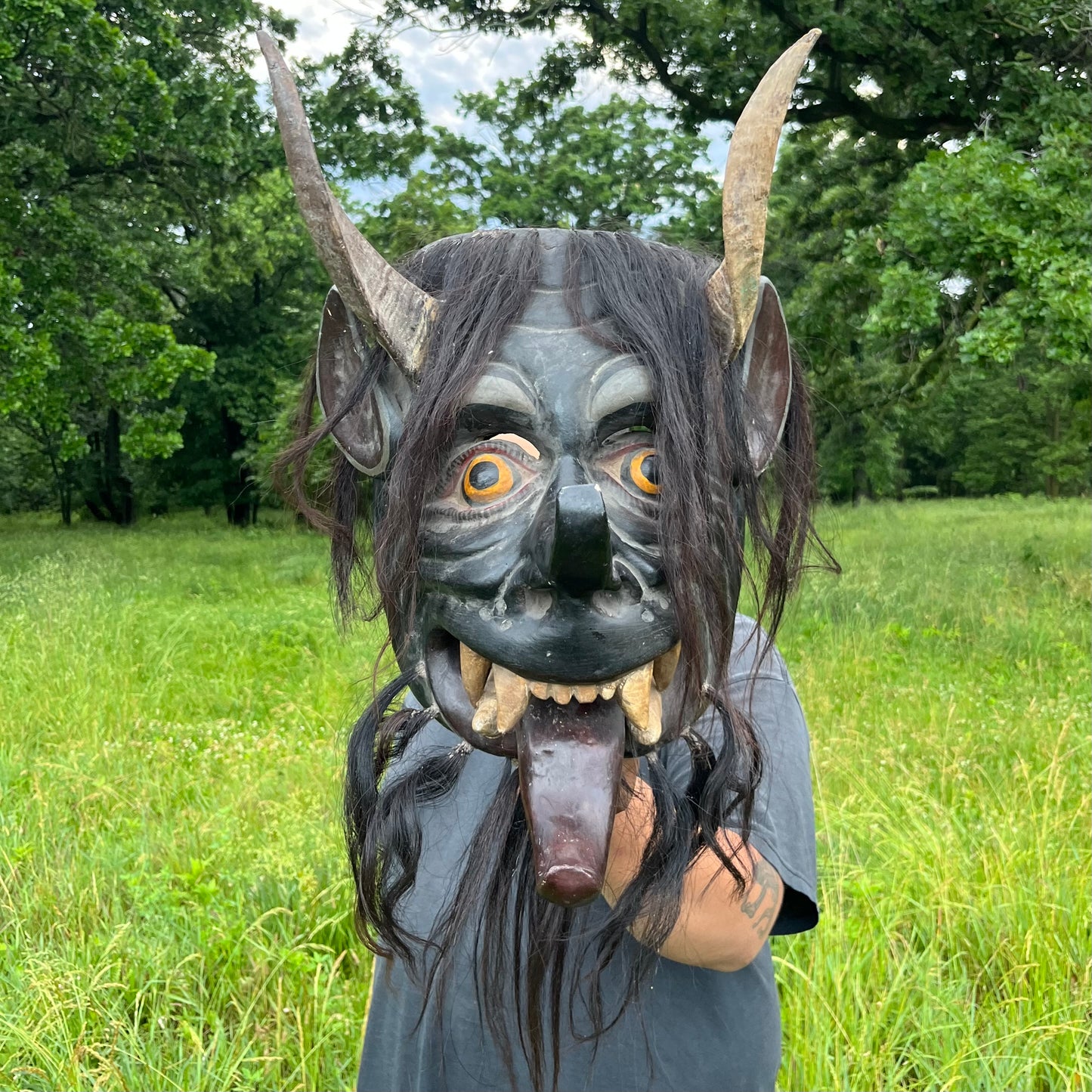 Large 1980s Ceremonial Diablo mask. (Repaired)
