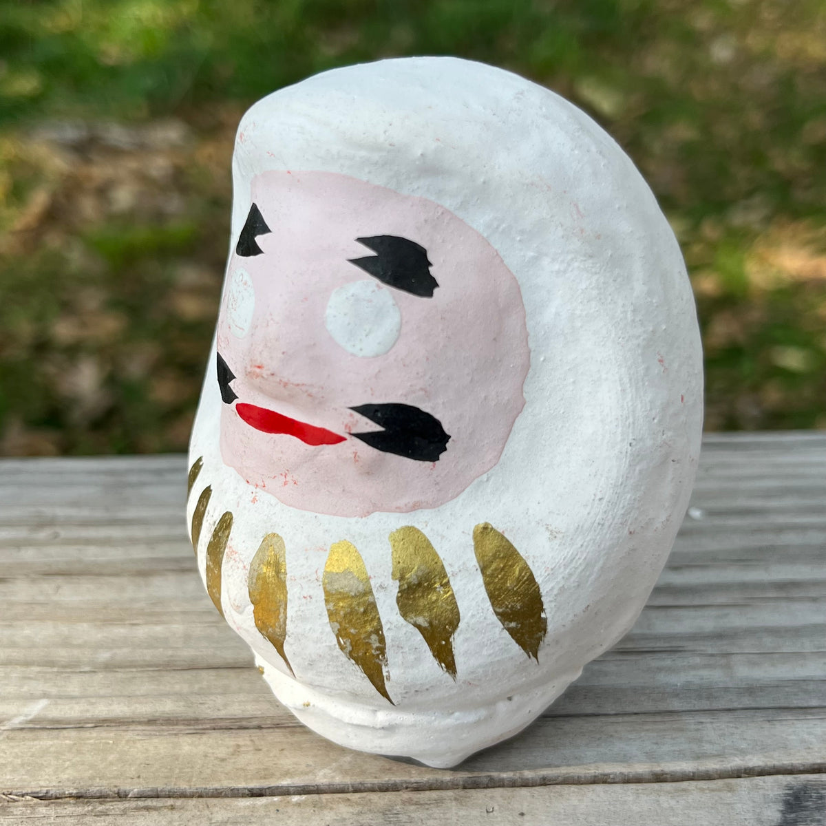 Vintage paper mache Daruma doll.