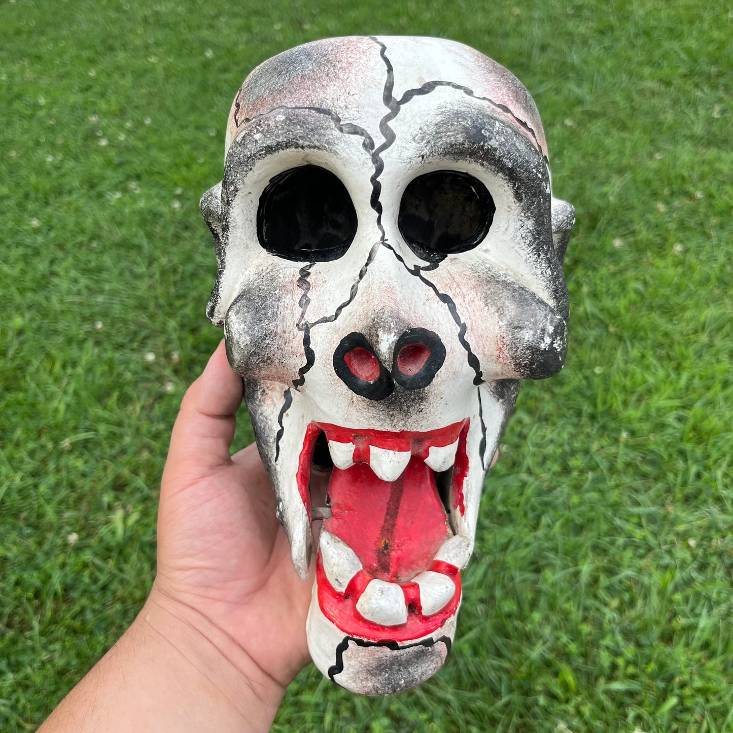 Vintage hand crafted skull mask.