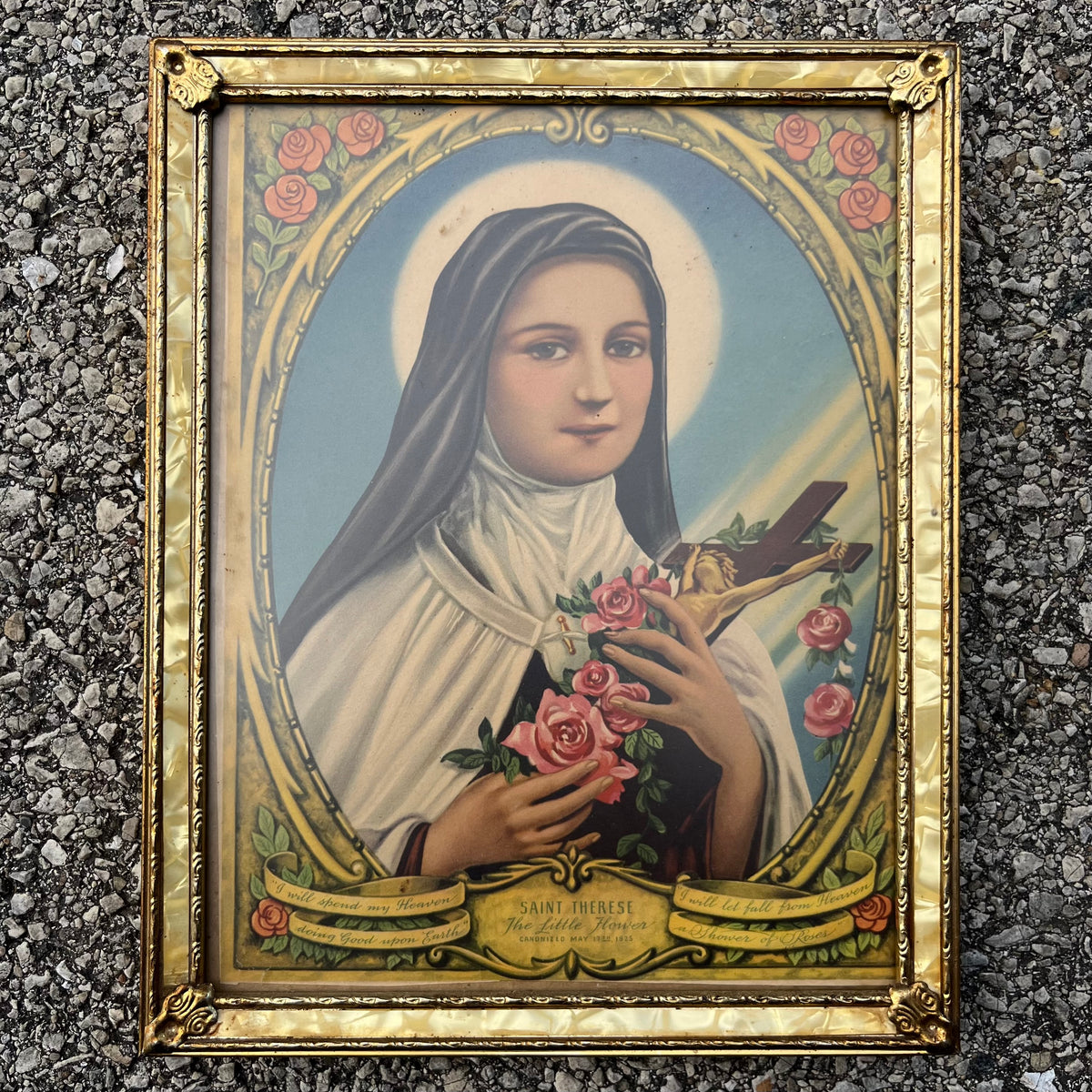 1950s St. Theresa print.