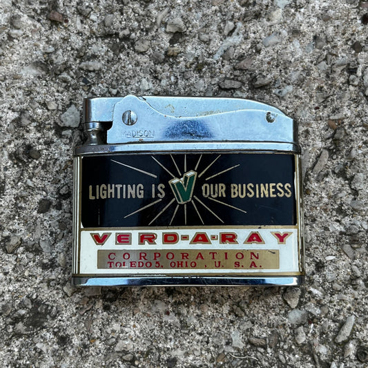 Vintage Verd-A-Ray flat lighter.
