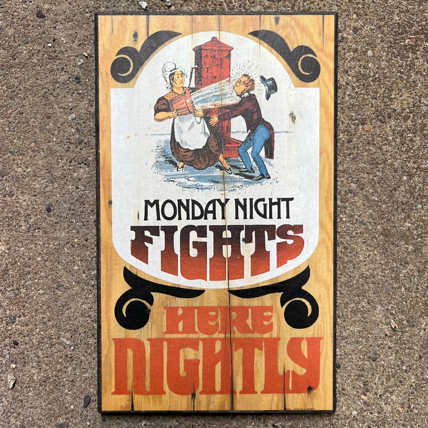 1975 “Monday night fights” plaque.