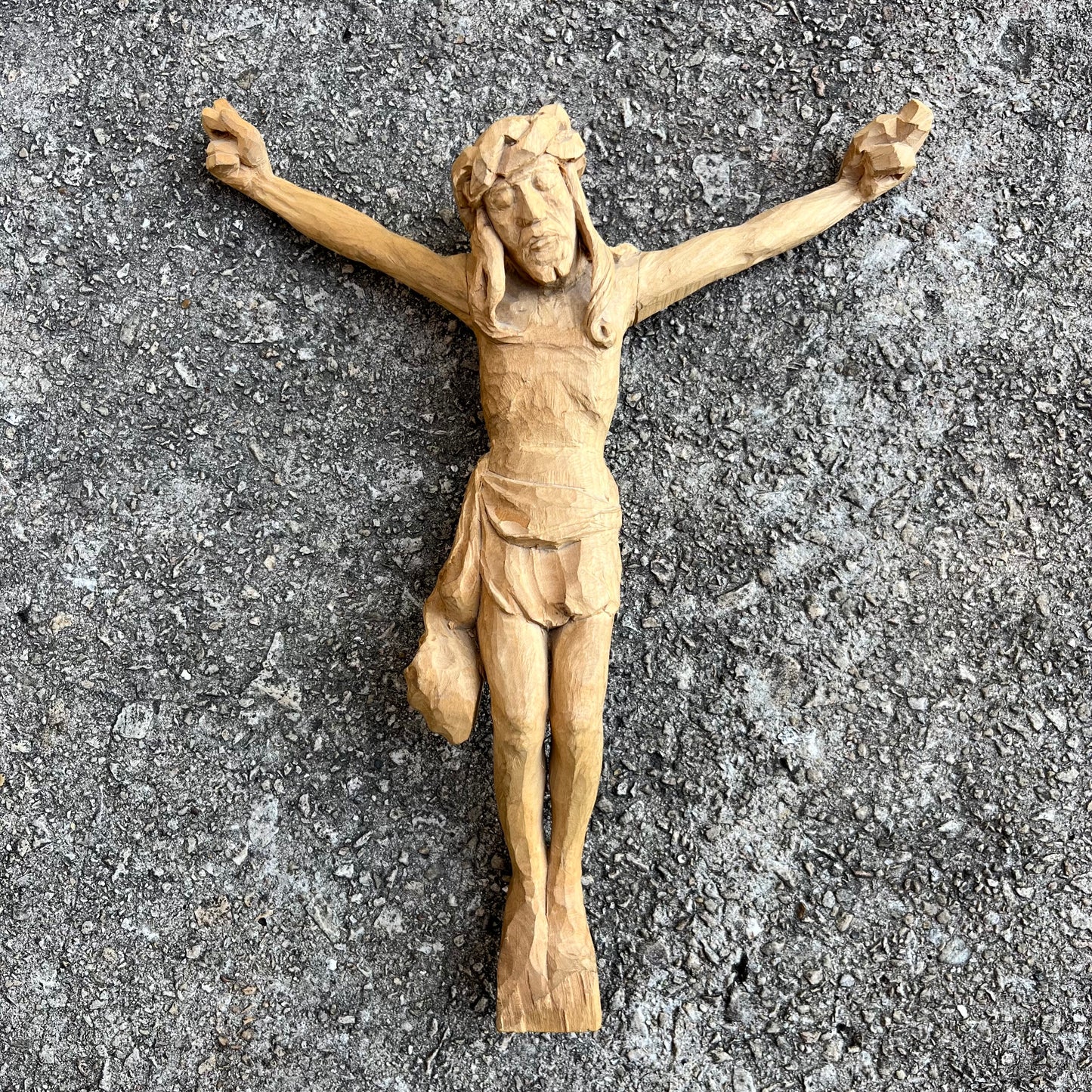 Vintage hand carved Christ.
