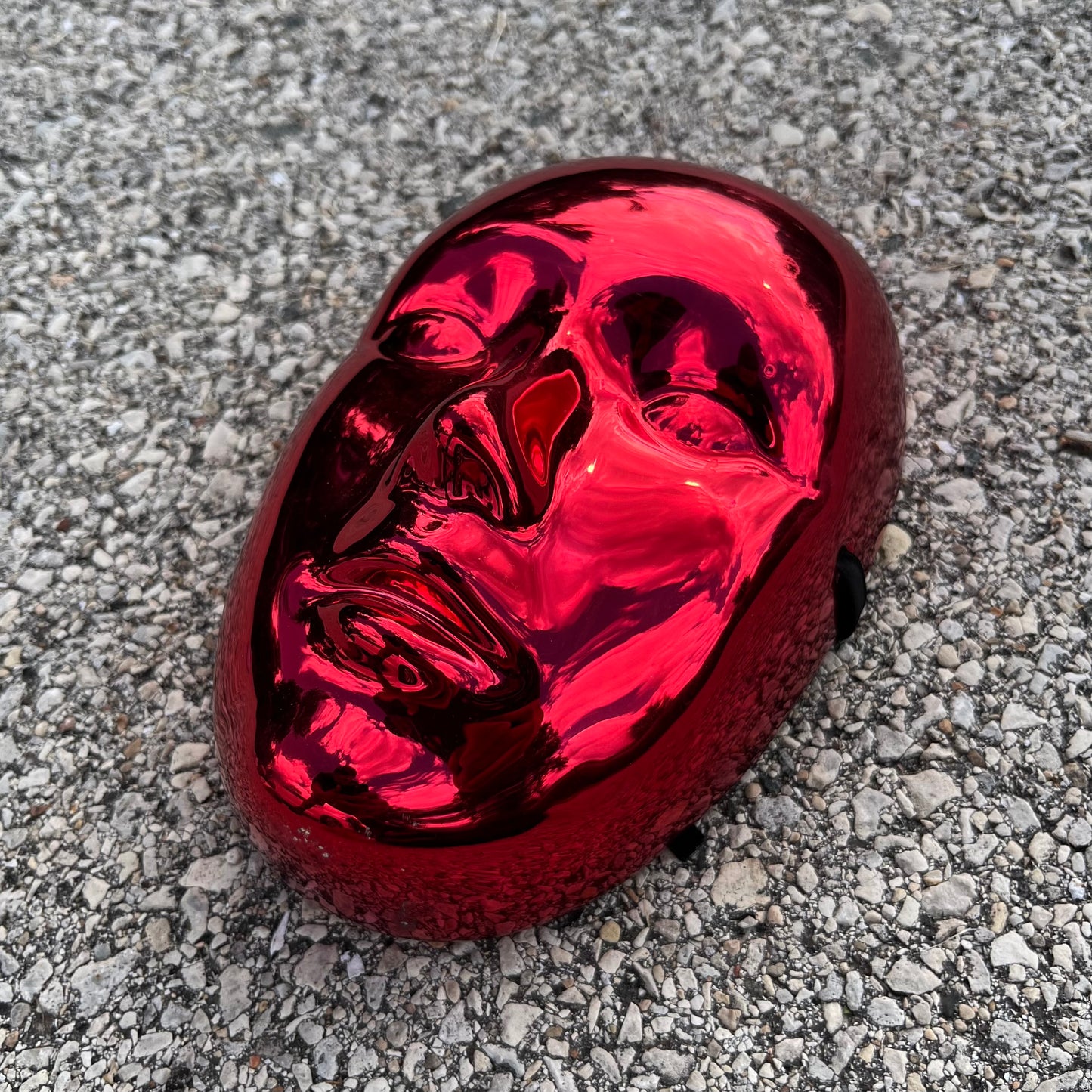 Vintage ceramic red mask.