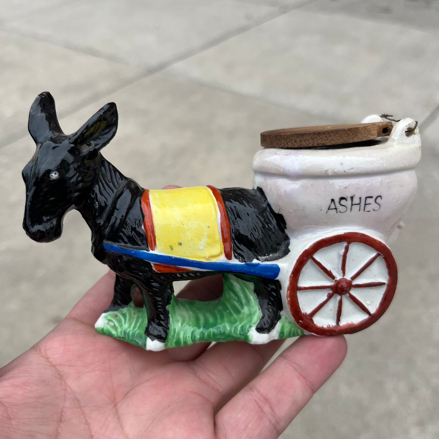 Vintage donkey ashtray.