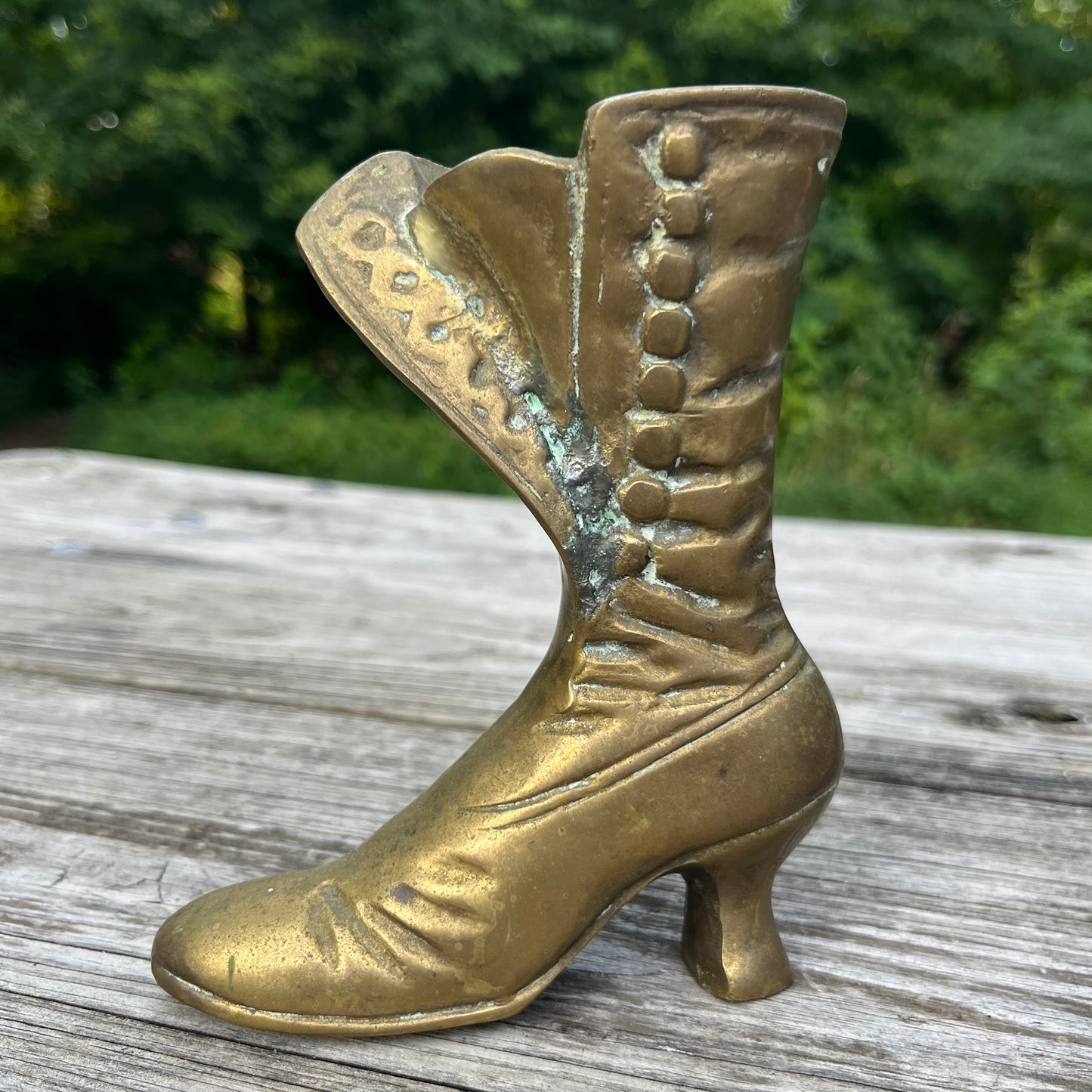 Vintage brass boot.