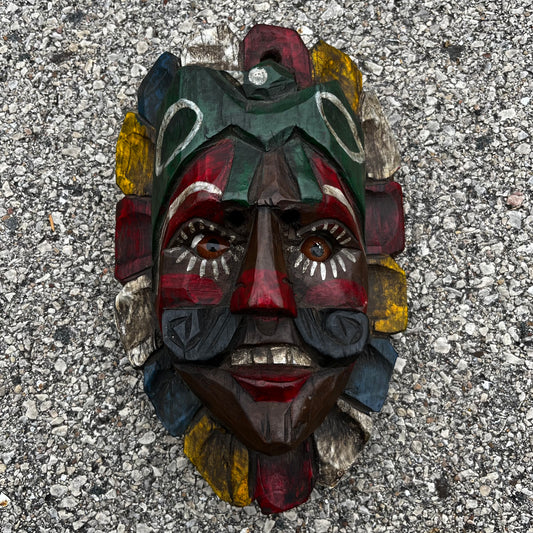 Vintage hand crafted Guatemalan dance mask.