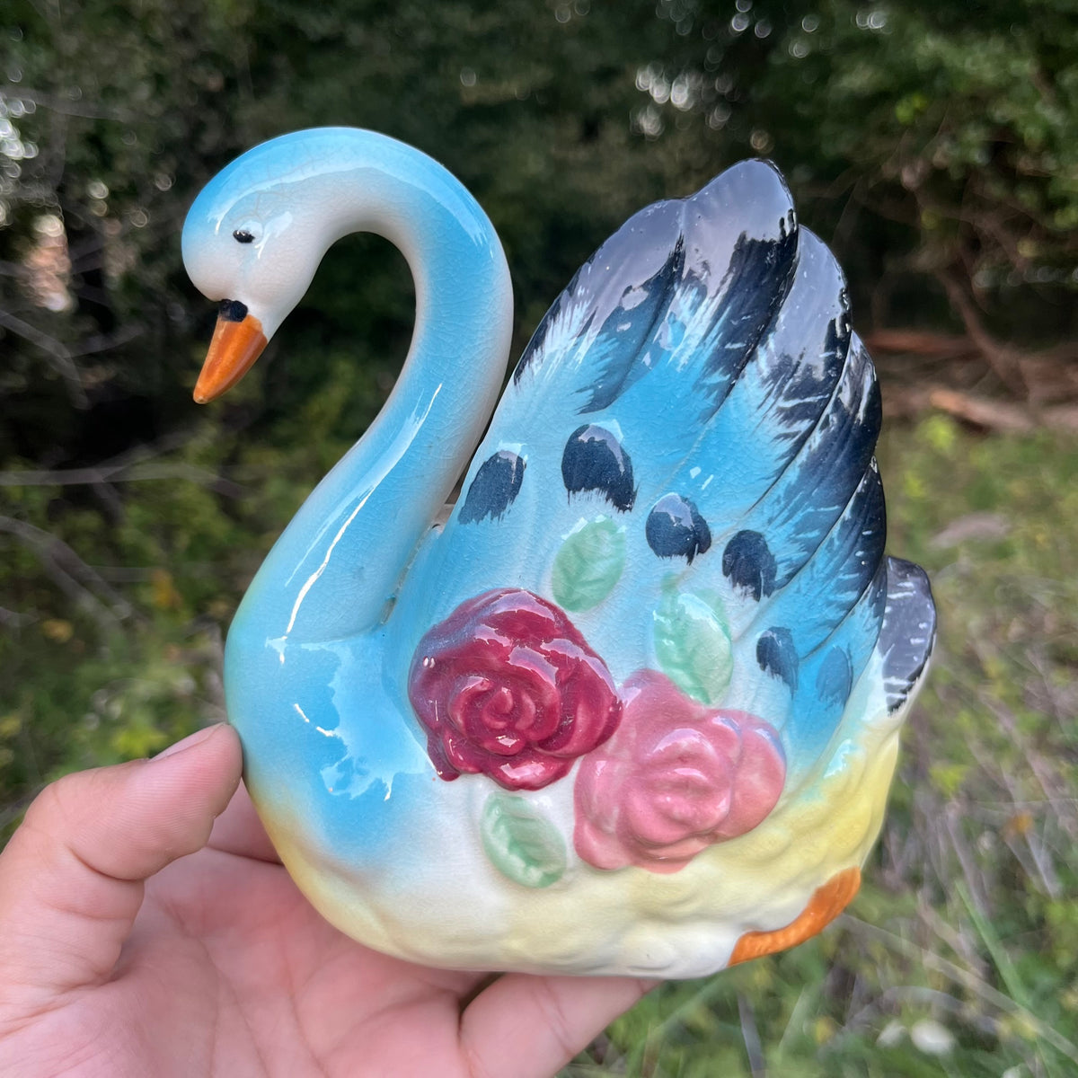 Vintage Swan wall pocket.