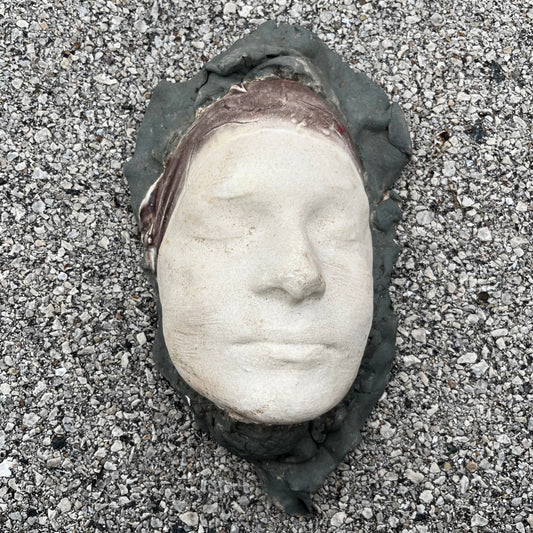 90s Hand crafted clay “Death mask”.