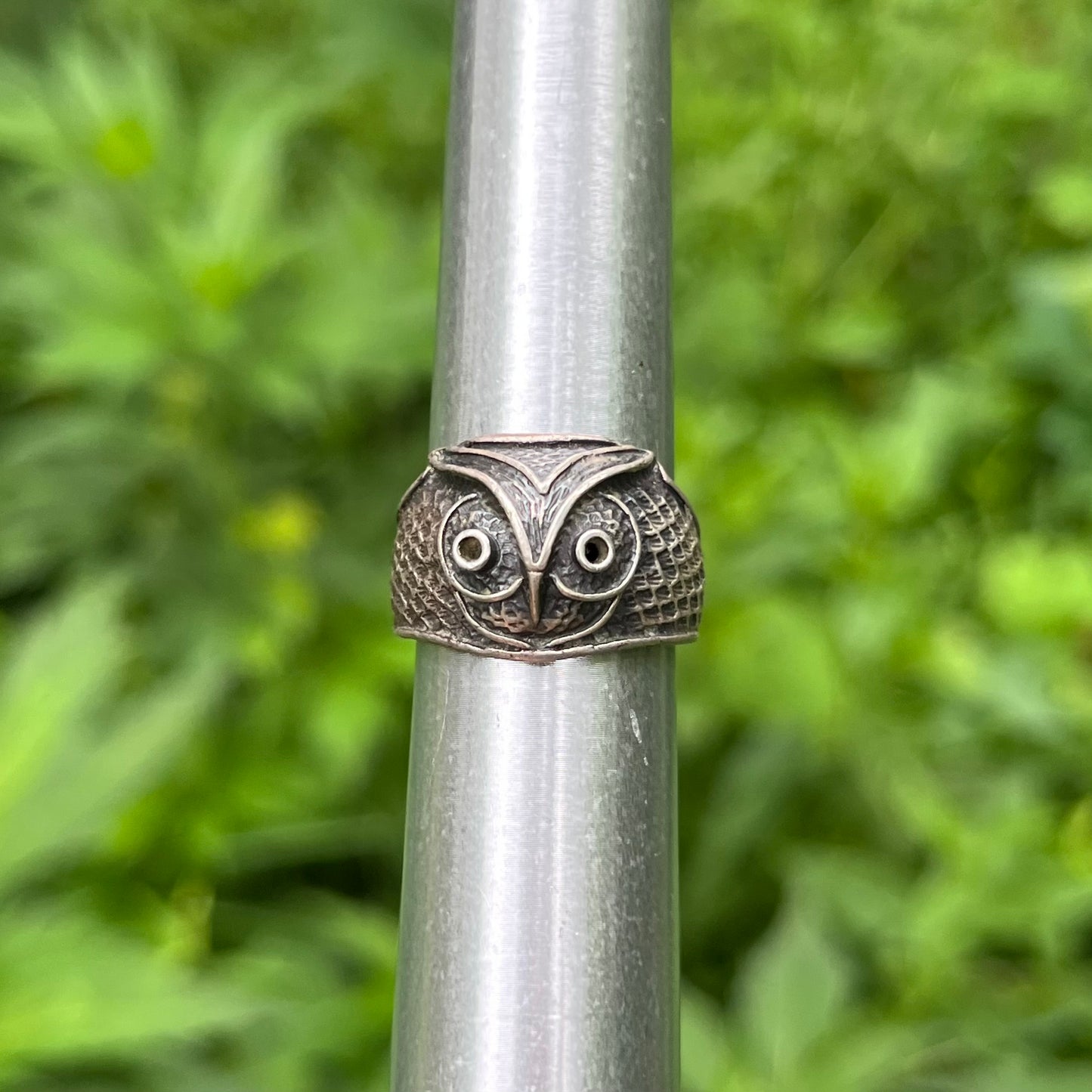 Vintage Sterling silver owl ring. Size 7.