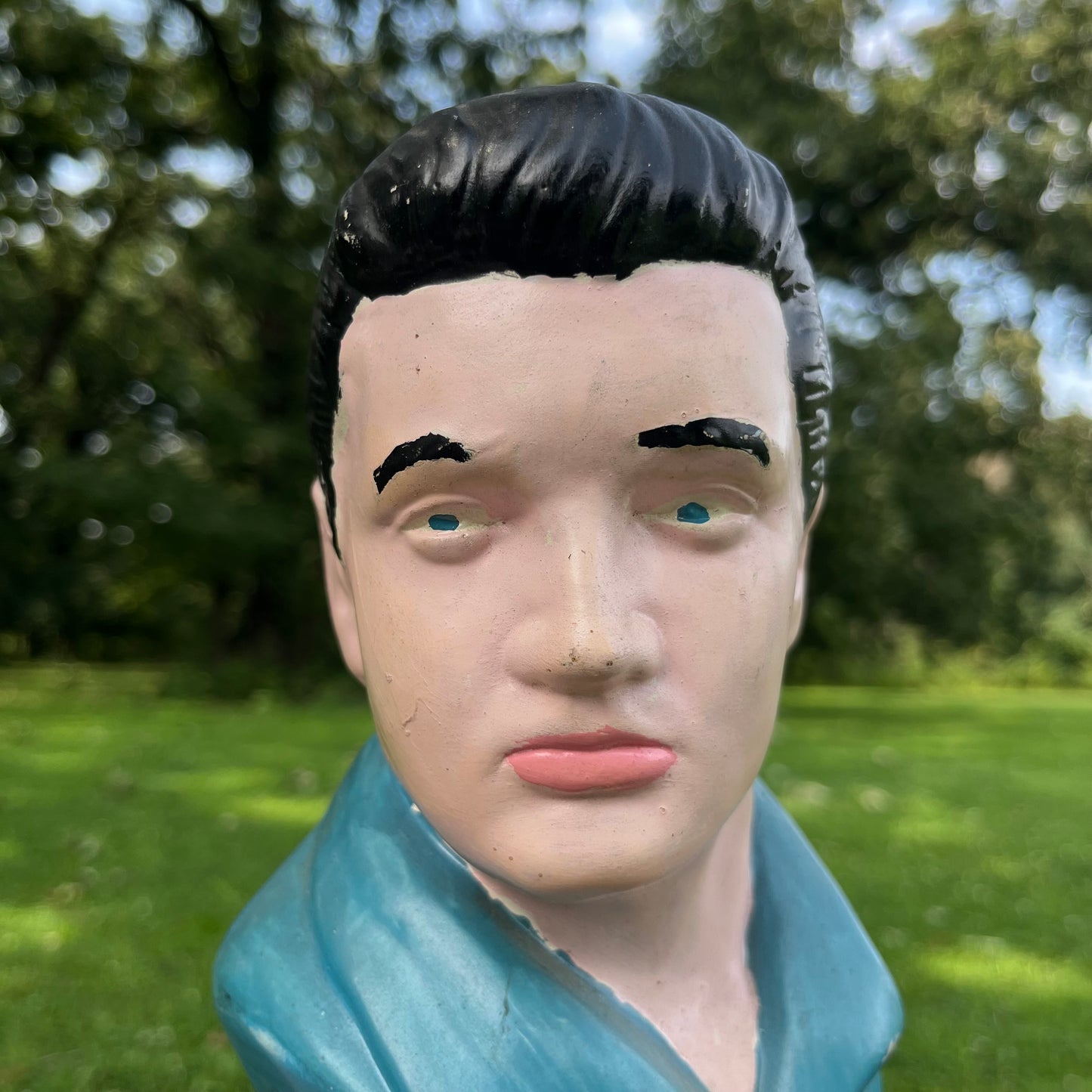 Vintage ceramic Elvis bust.
