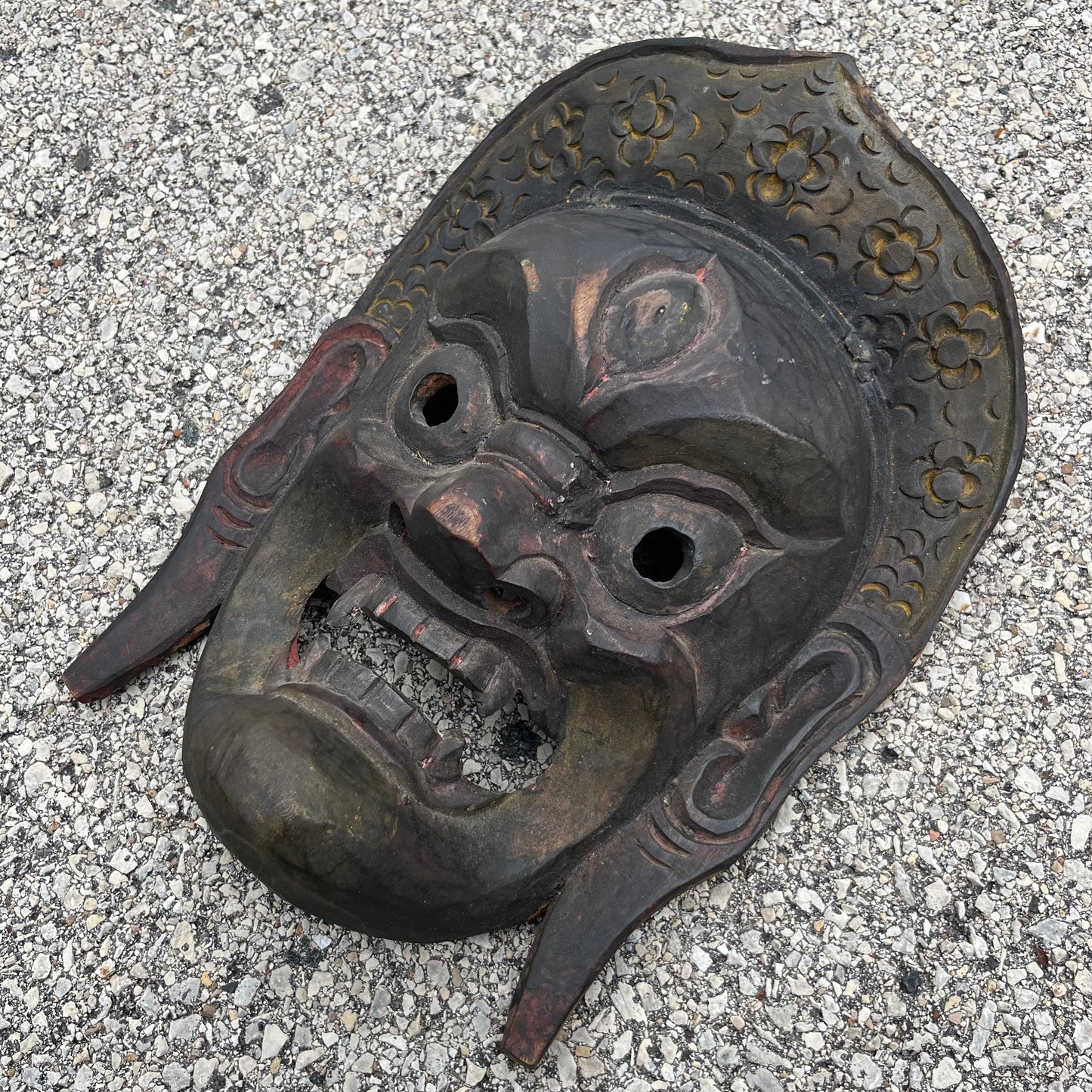 Vintage Tibetan Bhairab Mahakala mask.