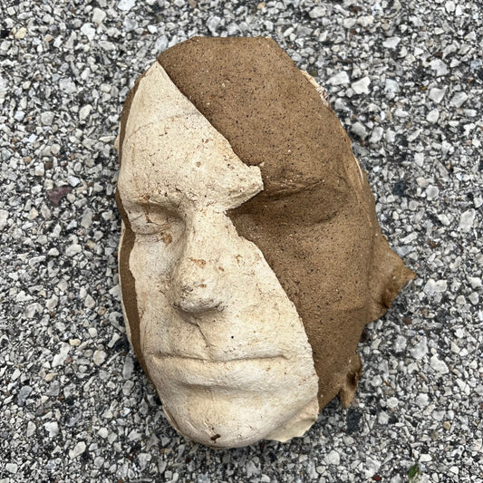 90s Hand crafted clay “Death mask”.