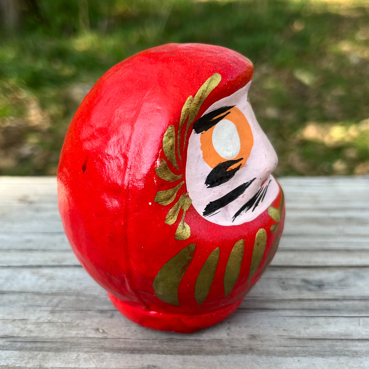 Vintage paper mache Daruma doll.