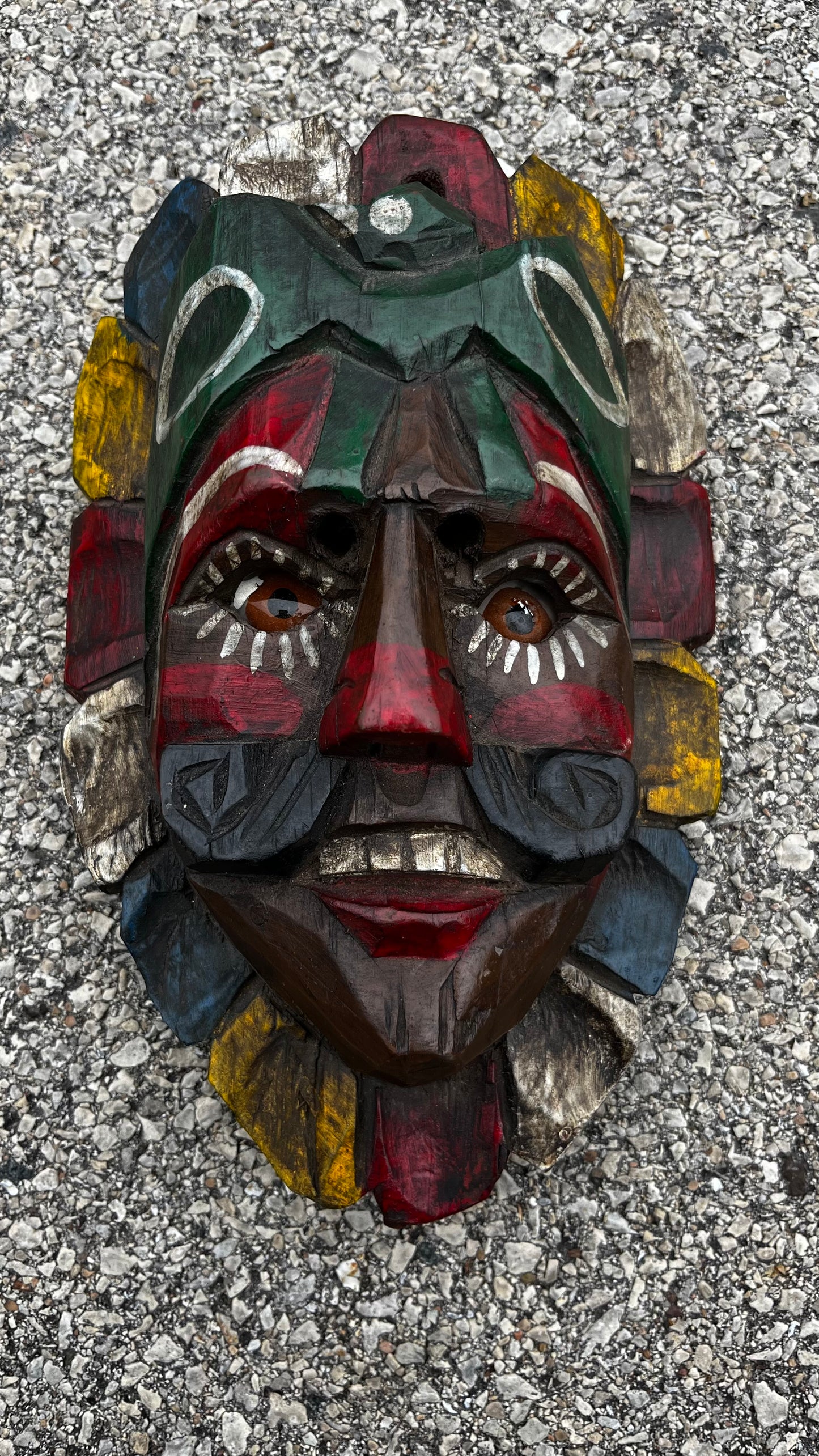 Vintage hand crafted Guatemalan dance mask.