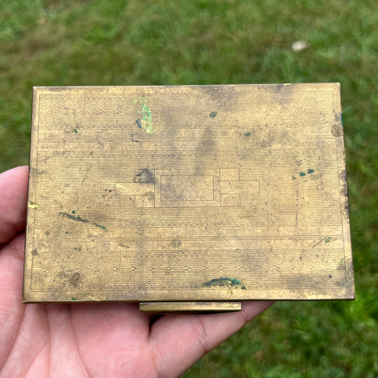 1940s Brass cigarette case.