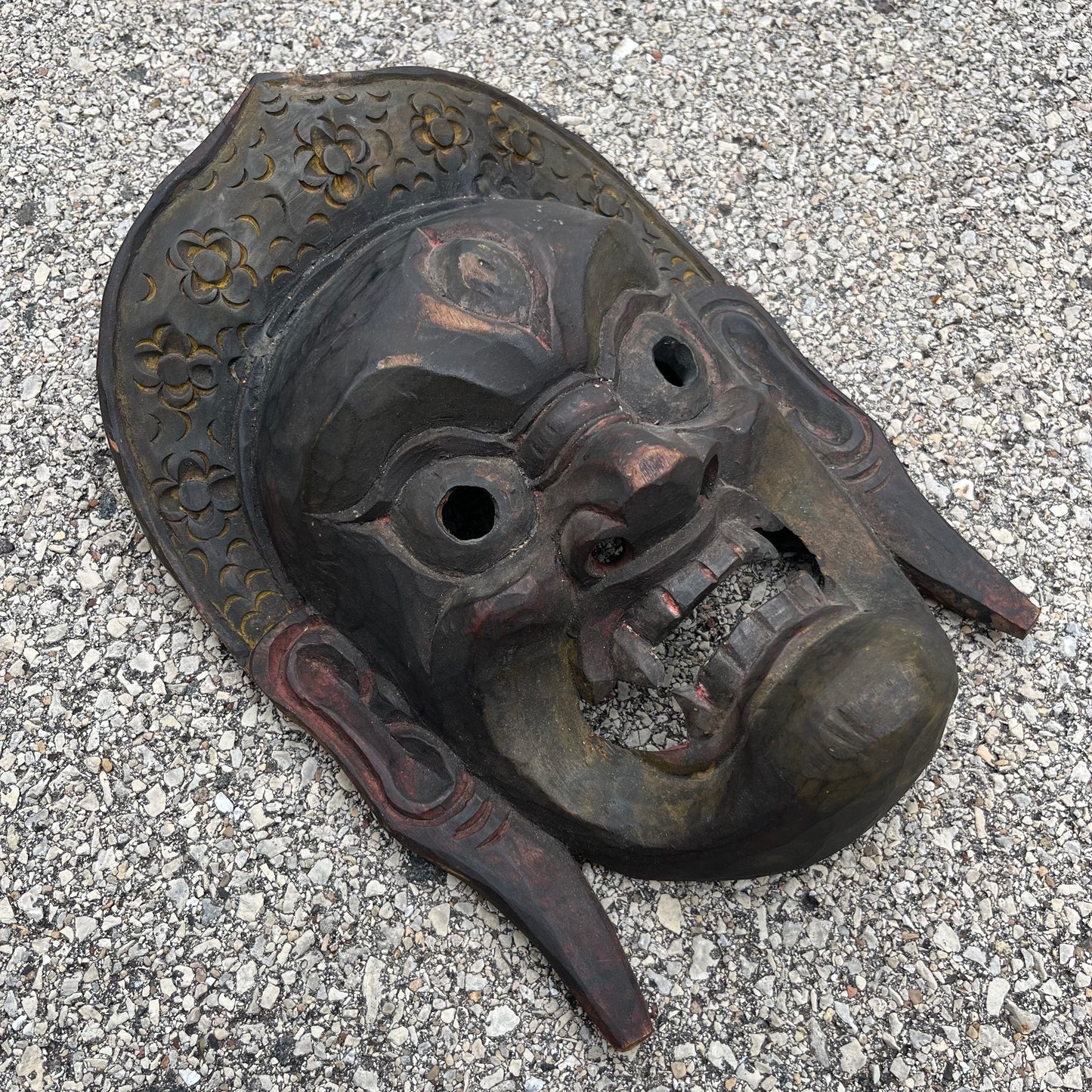Vintage Tibetan Bhairab Mahakala mask.
