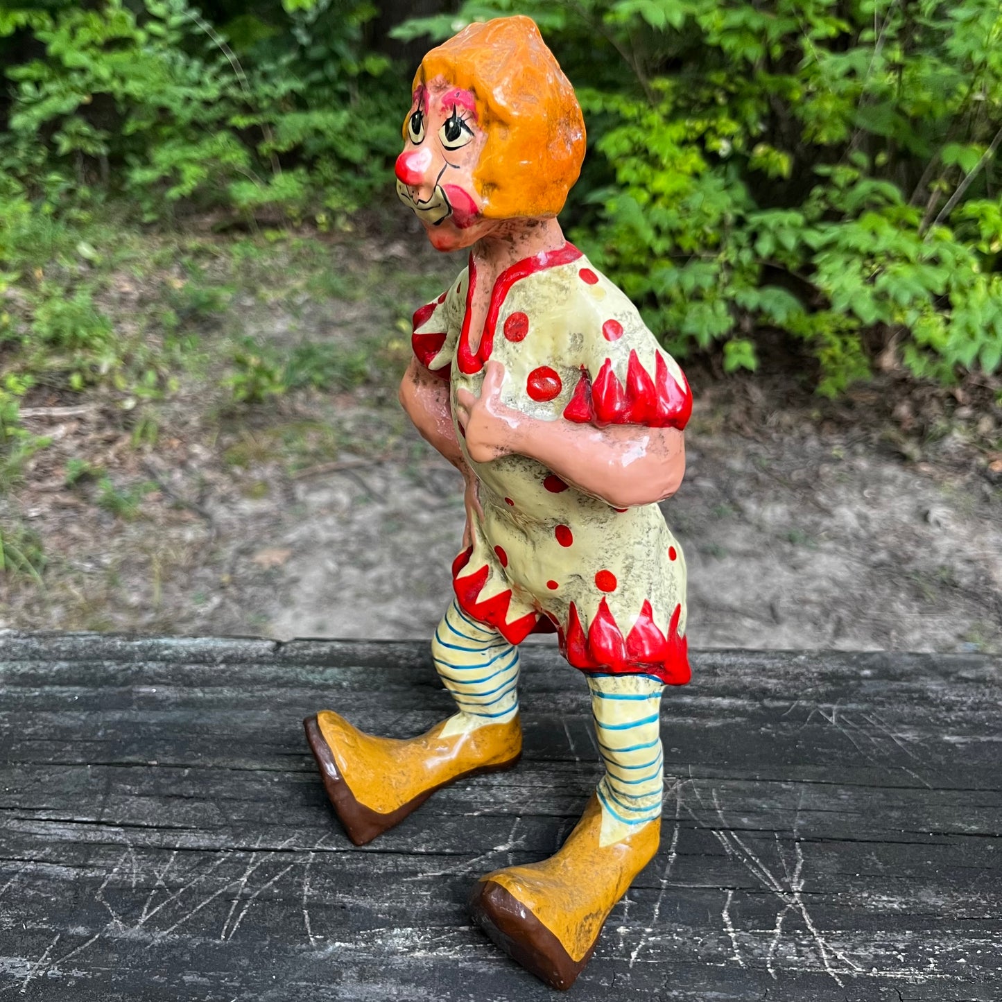 Vintage paper mache clown.