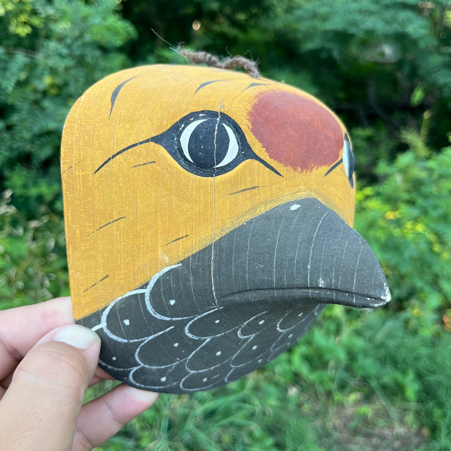 Vintage Argentinian Chané bird mask.