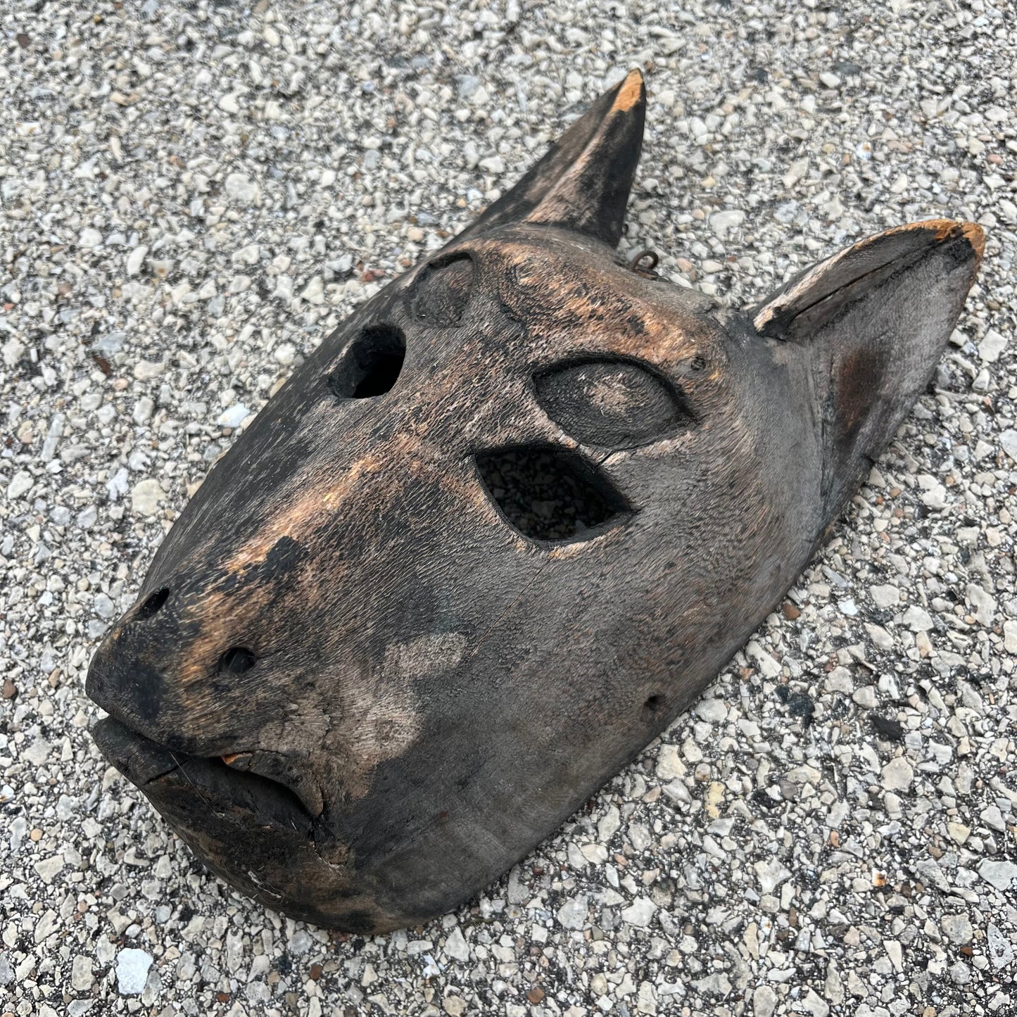 Vintage Mexican wolf mask.