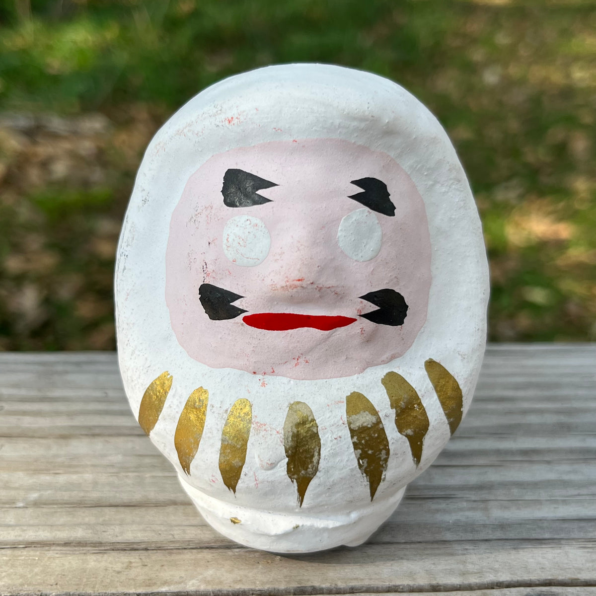 Vintage paper mache Daruma doll.