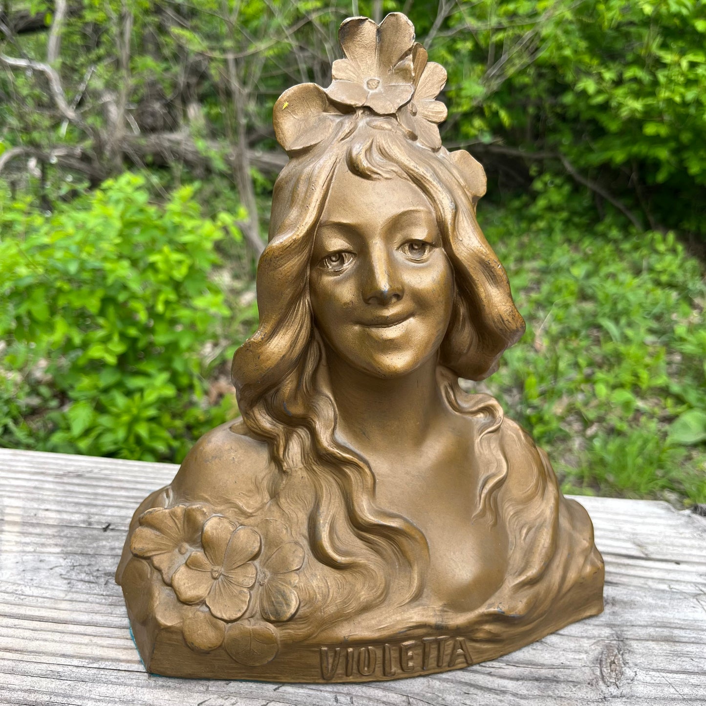 Vintage cast art nouveau “Violtetta” replica.