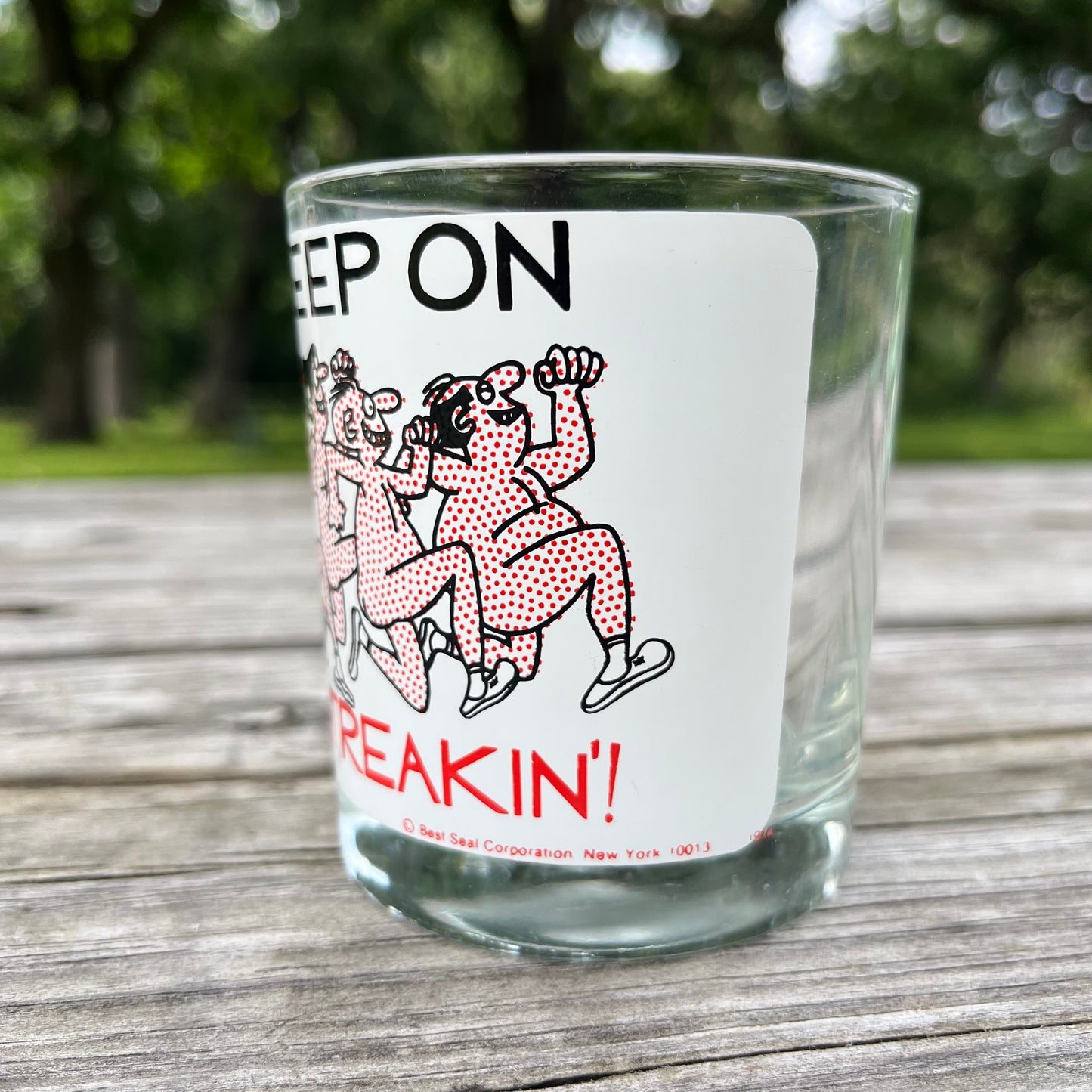 1974 Streakers glass cup.