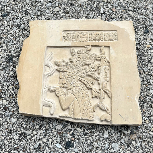 90s “King Pakal” souvenir plaque.