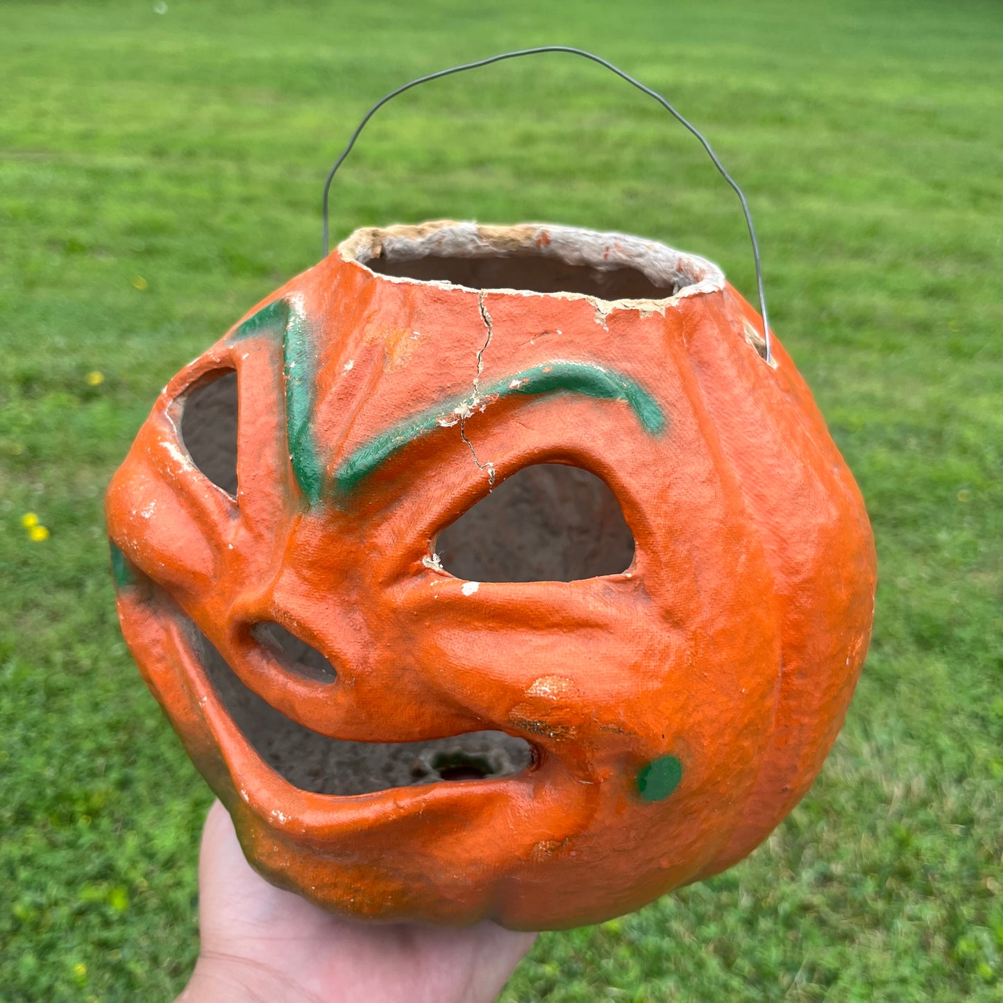 1950s Paper mache Jack o’ lantern.