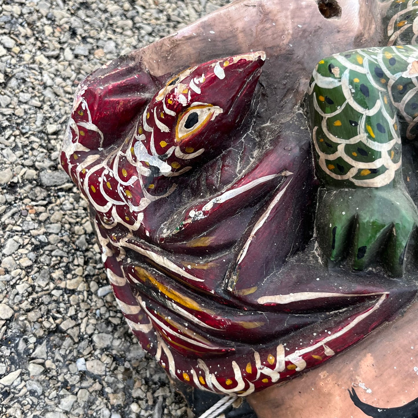 1970s Decorative lizard mask.