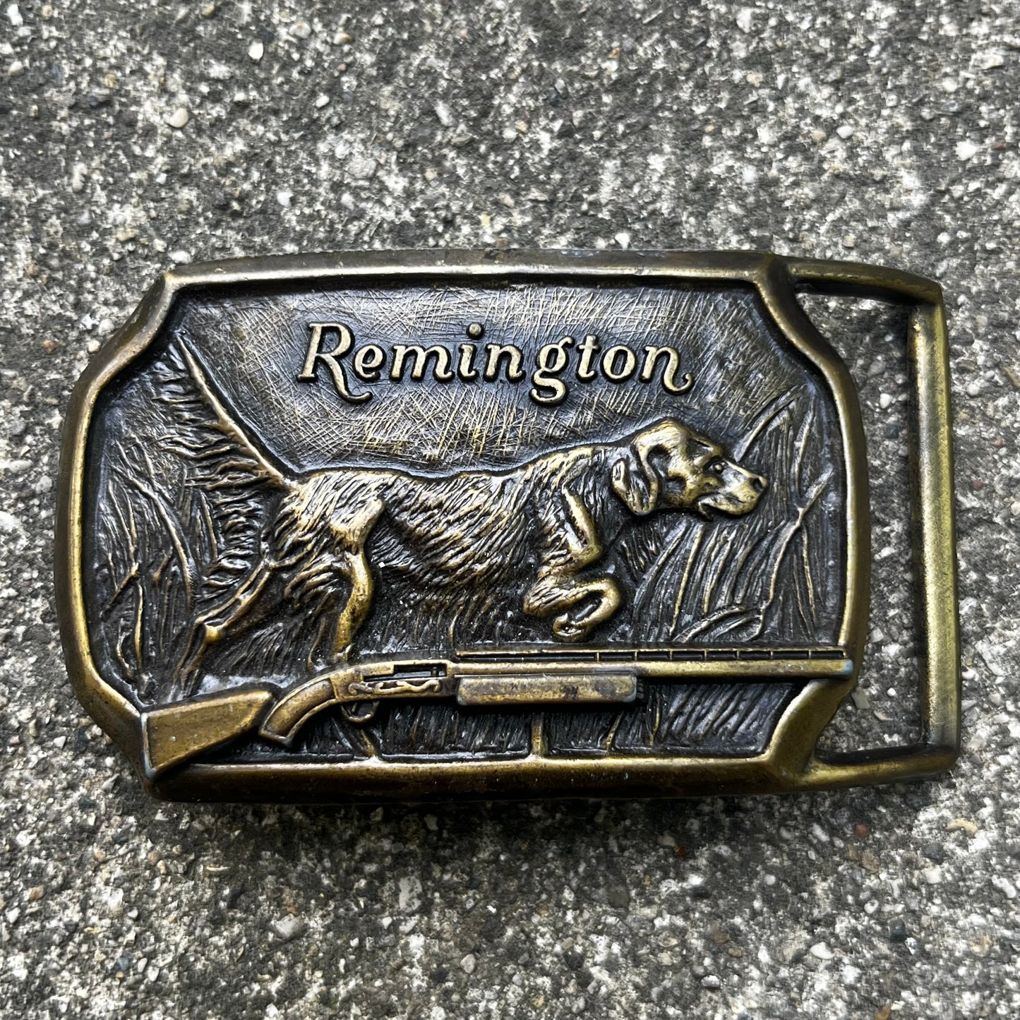 1974 Remington belt buckle.