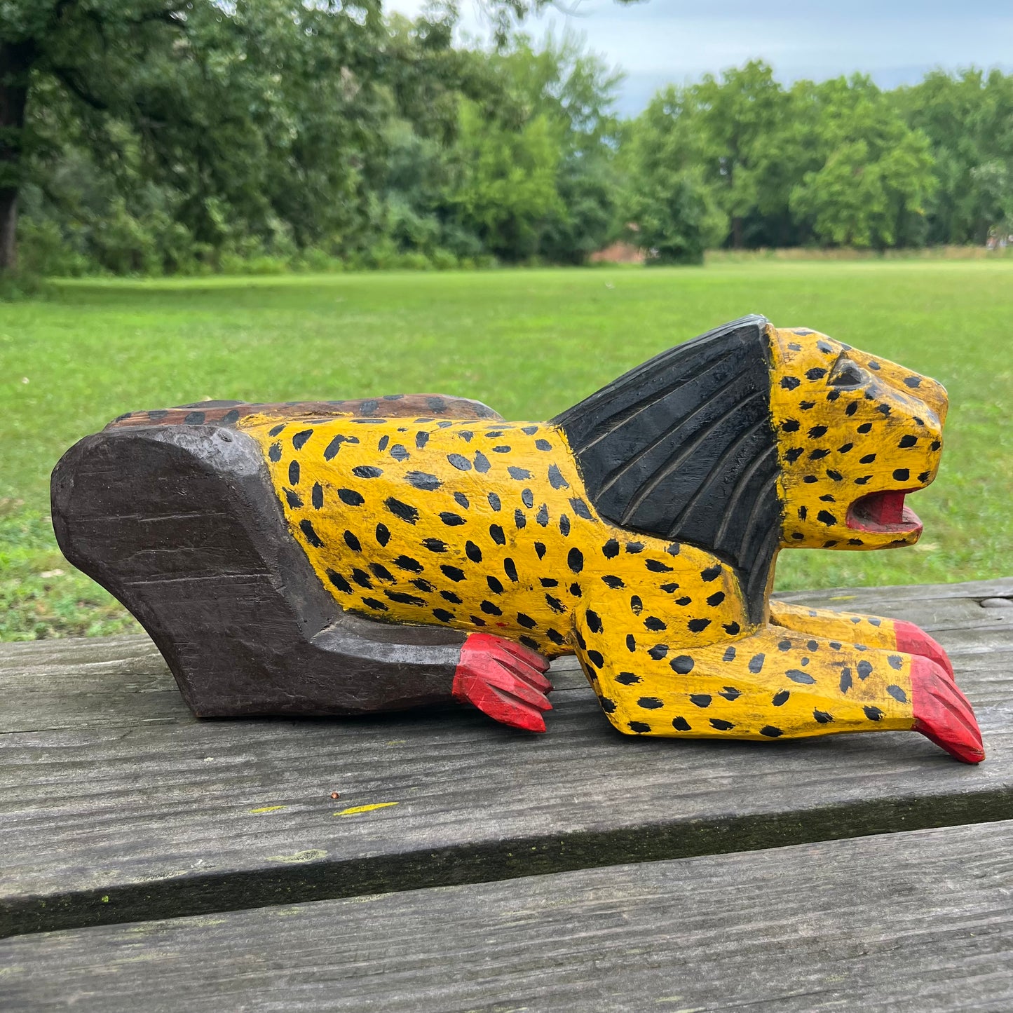 Vintage hand crafted Guatemalan leopard.