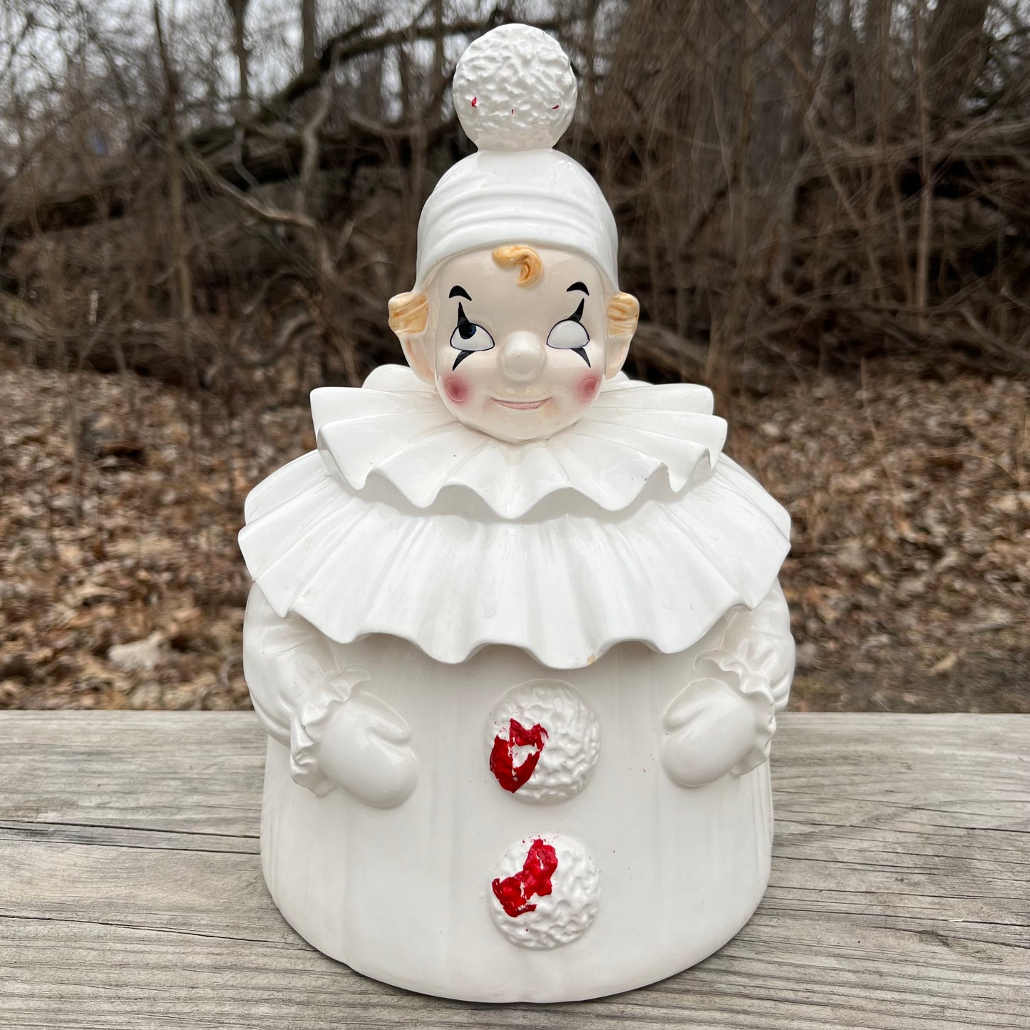 Vintage clown cookie jar.