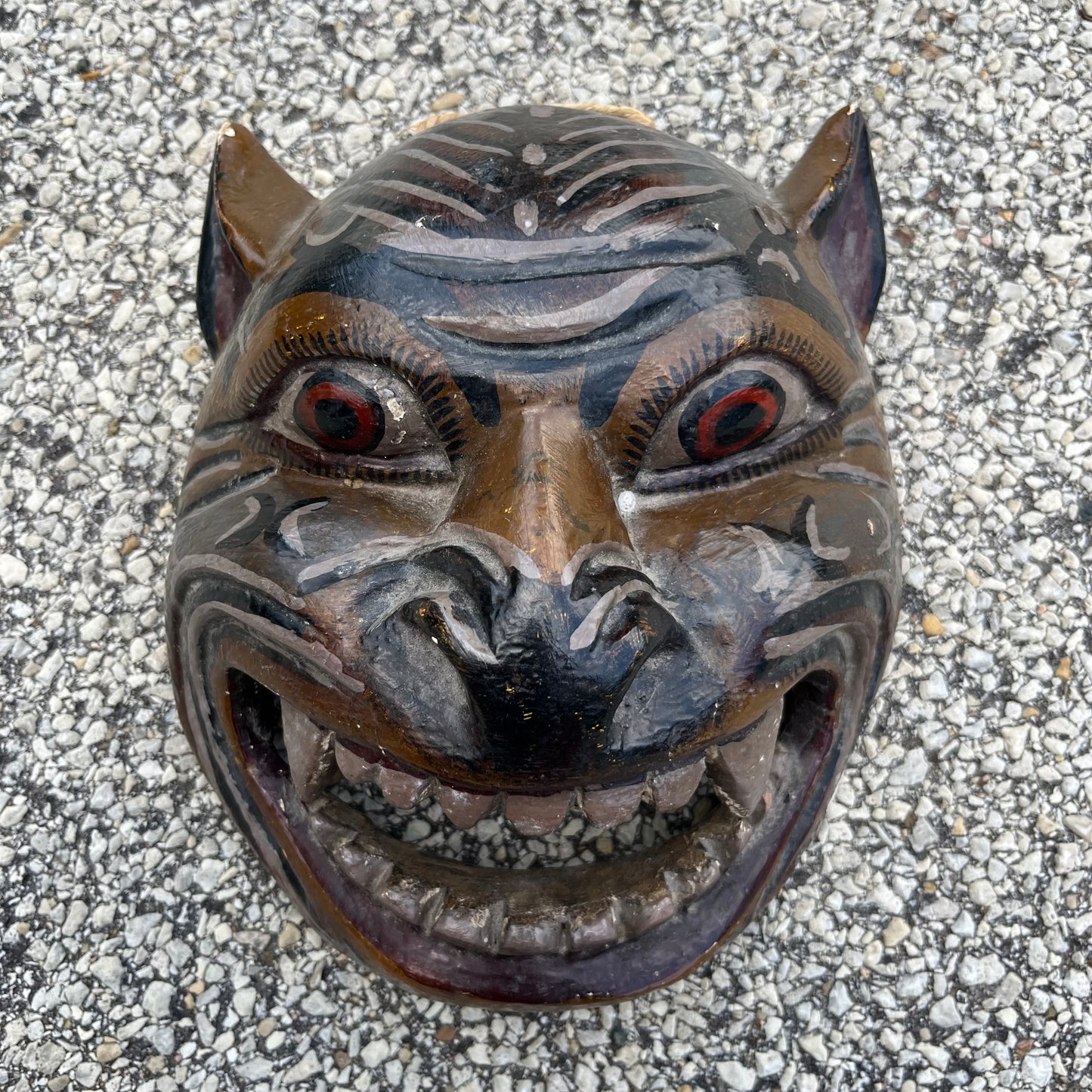 Vintage hand crafted jaguar mask.