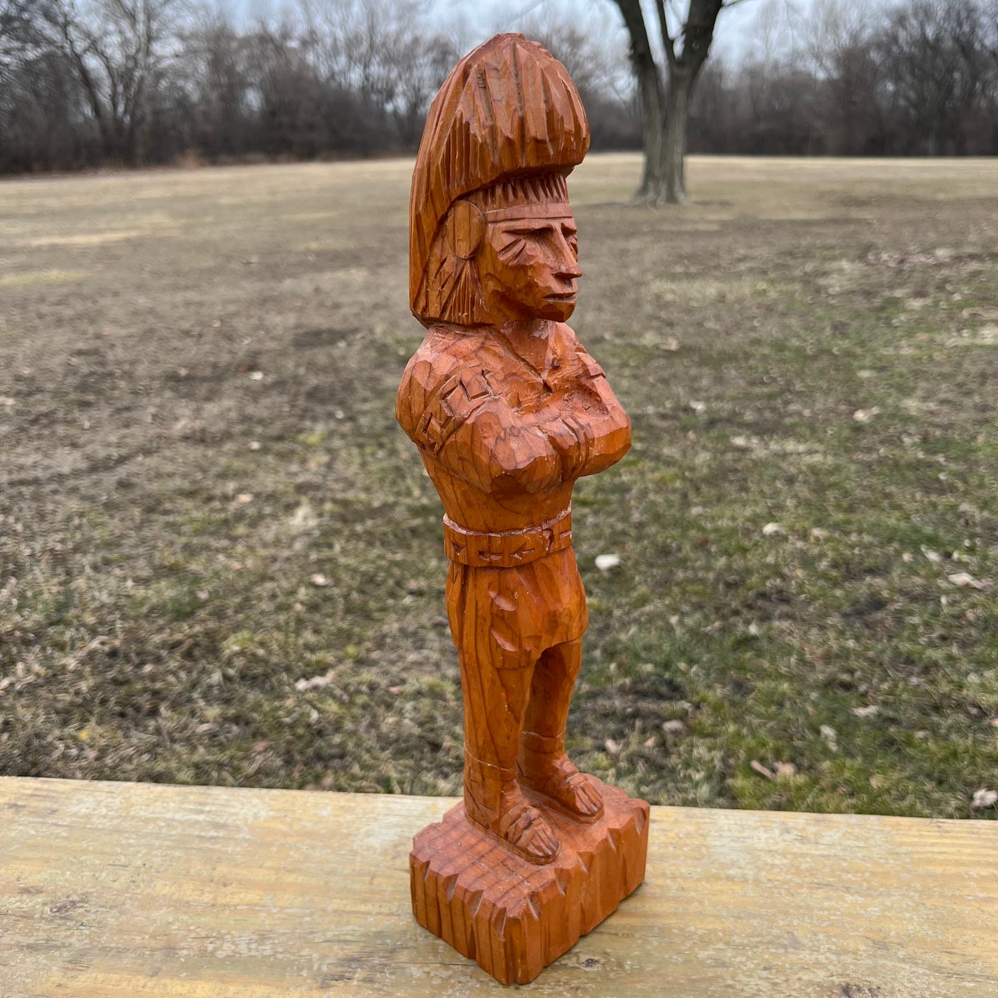 Vintage Apache wood carving.