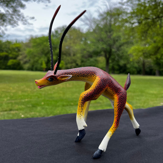 90s Hand crafted Oaxacan gazelle Alebrije.