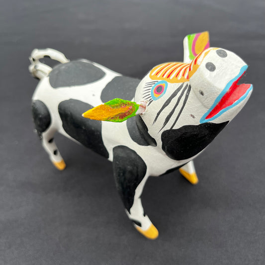 90s hand crafted Oaxacan cow Alebrije.
