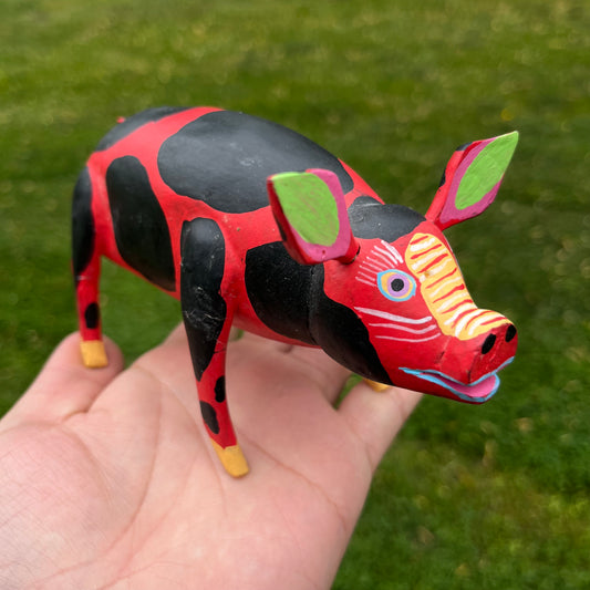 90s hand crafted Oaxacan pig Alebrije.