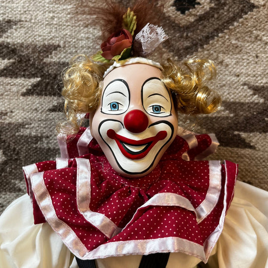 1991 Porcelain clown doll.