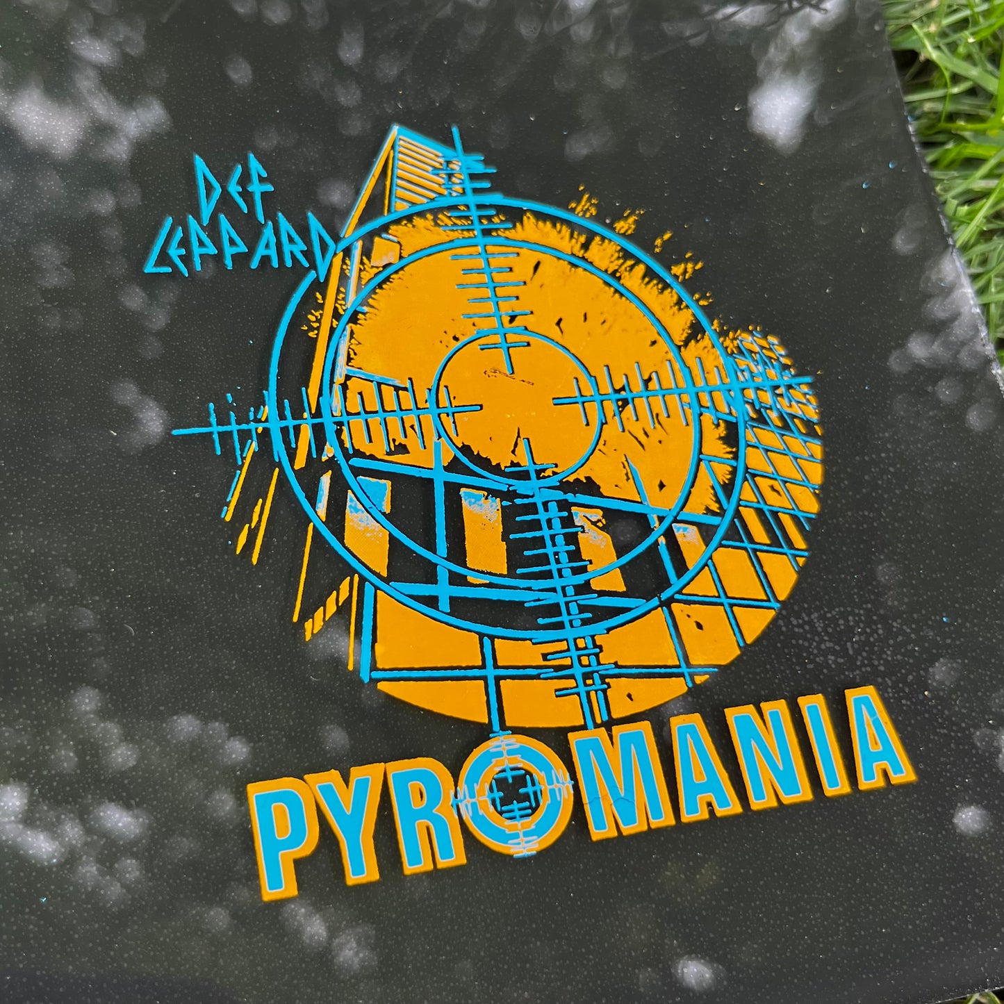 1980s Def Leppard "Pyromania" carnival glass.