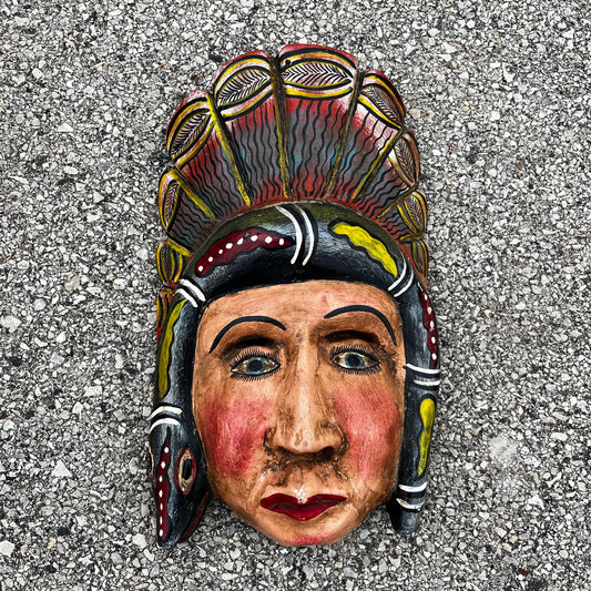 1980s Mexican snake chief mask.