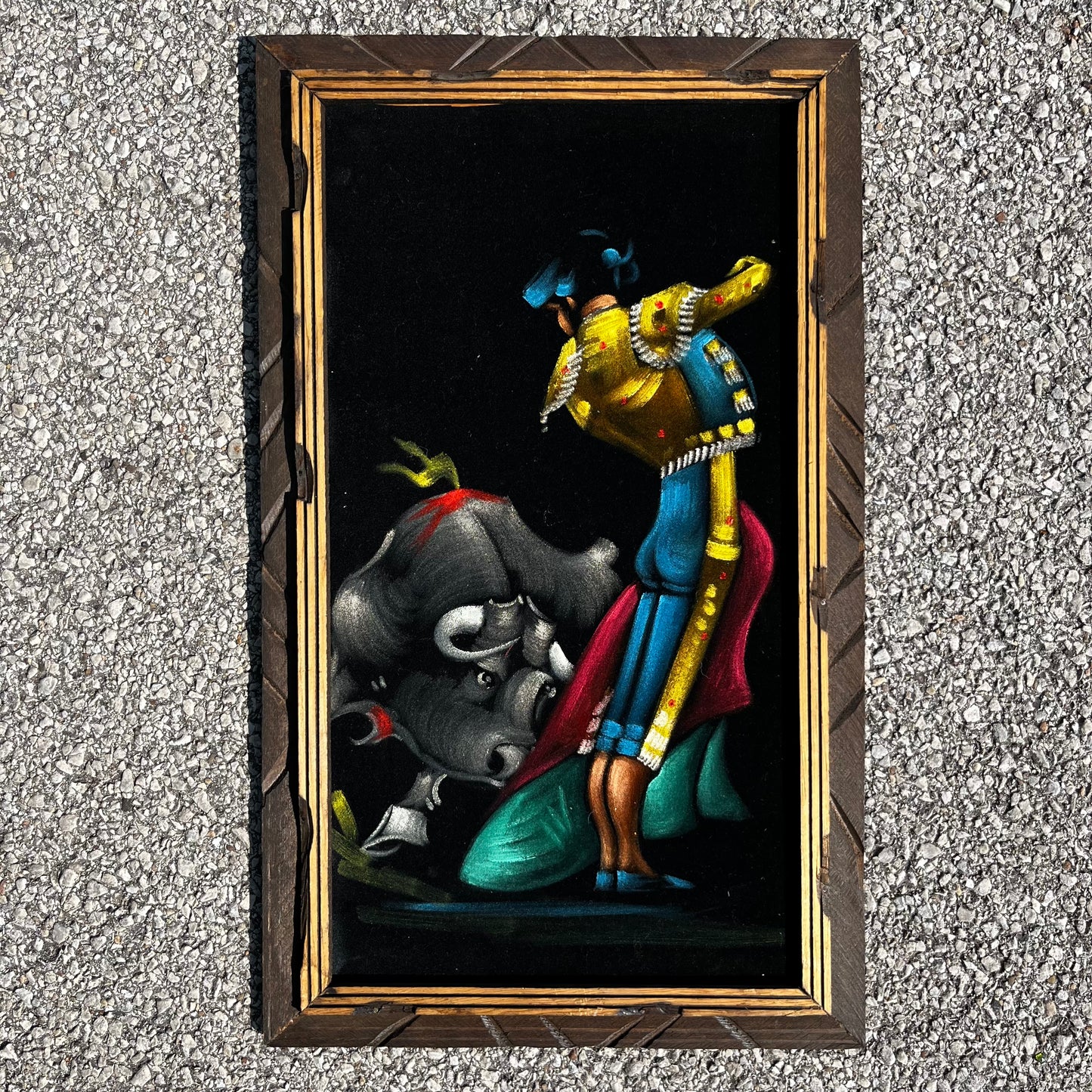 1970s Matador black velvet painting.