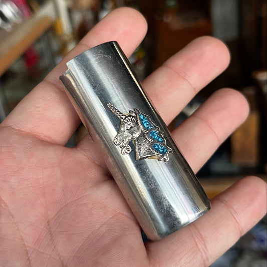 1980s Unicorn lighter sleeve.