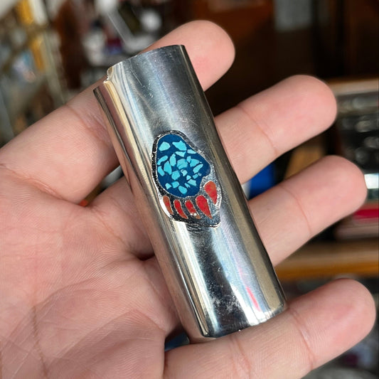1980s Bear claw lighter sleeve.