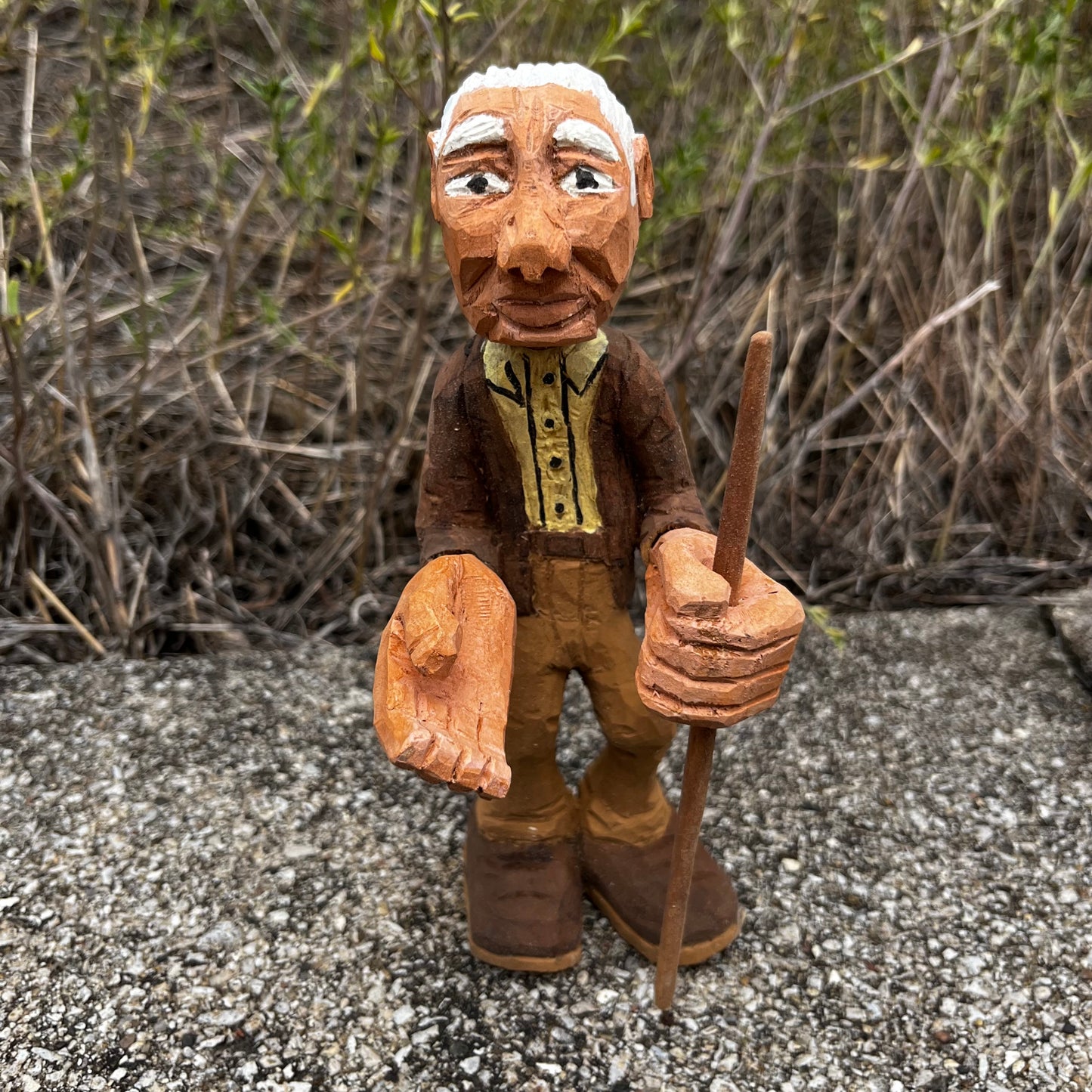 Hand carved elder.