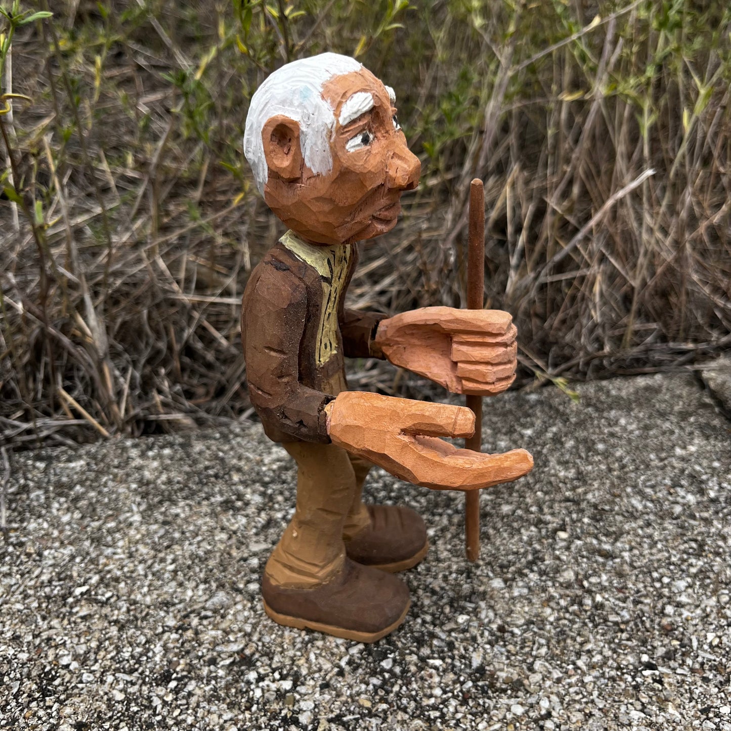 Hand carved elder.