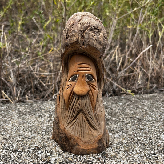 Hand carved tree man.