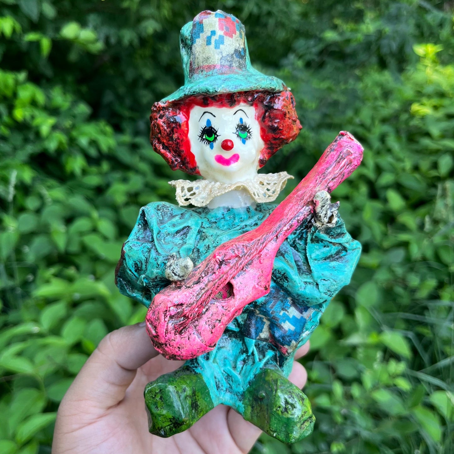 Vintage paper mache clown.