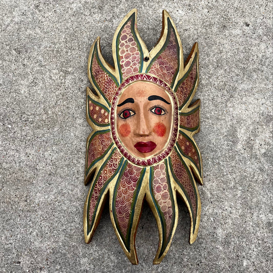 Vintage Hand crafted Sun mask.
